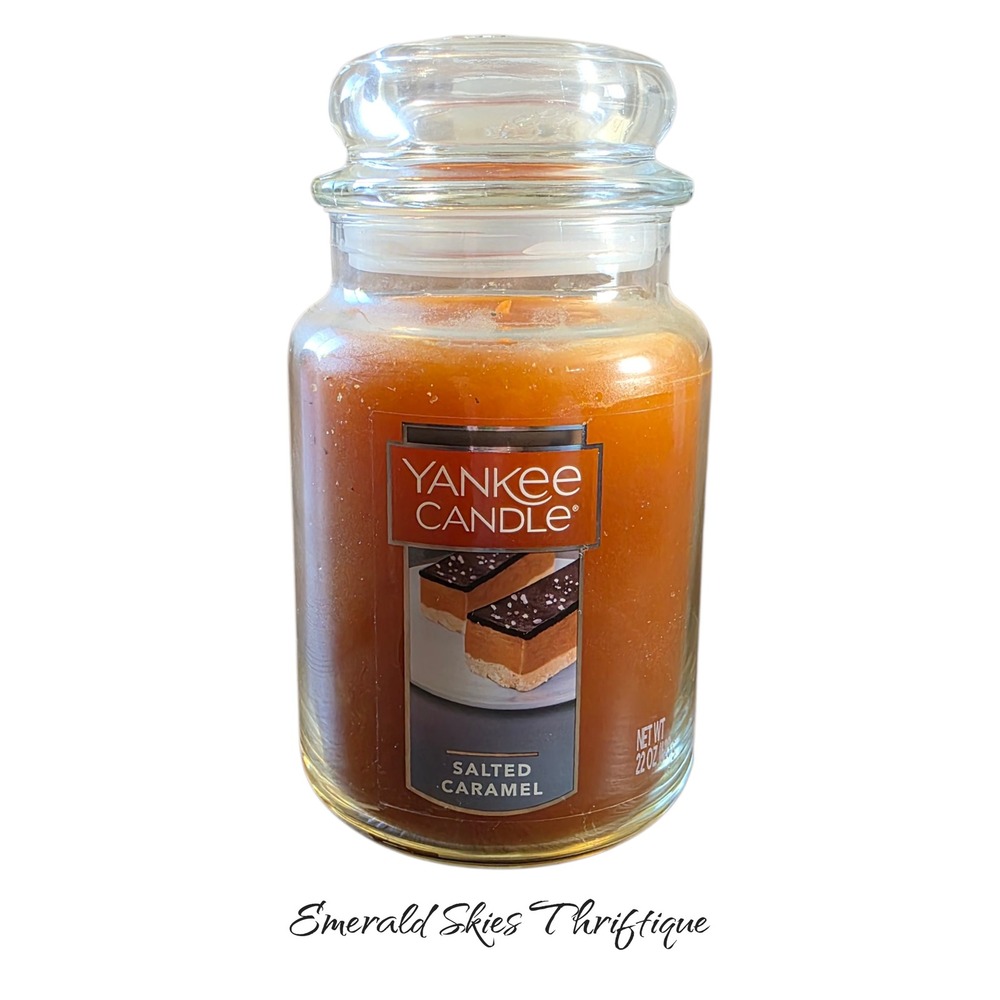 Yankee Candle SALTED CARAMEL Classic Large Jar 22 Oz New Housewarmer free ship